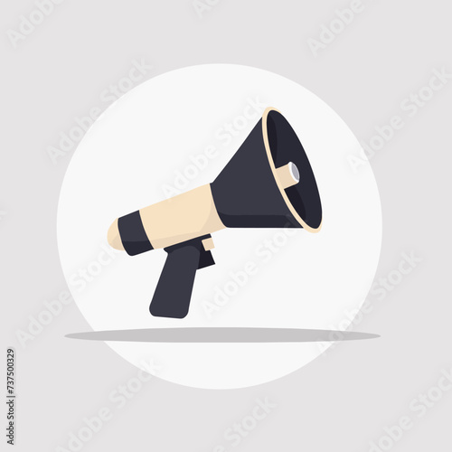 Cartoon megaphone icon illustration vector artwork