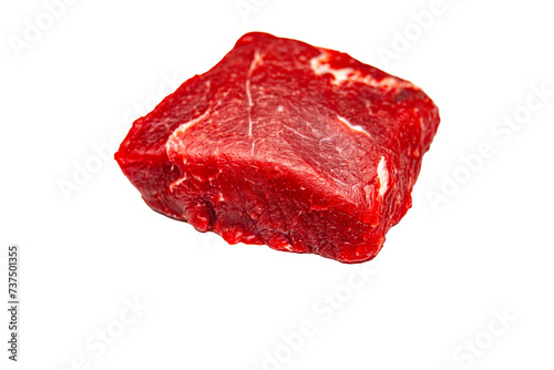  A high-quality raw sirloin steak ready for gourmet cooking.