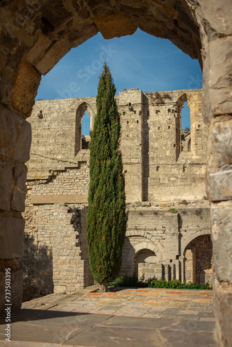 Saint Félix-de-Montceau Abbey, in Heralt, France photo