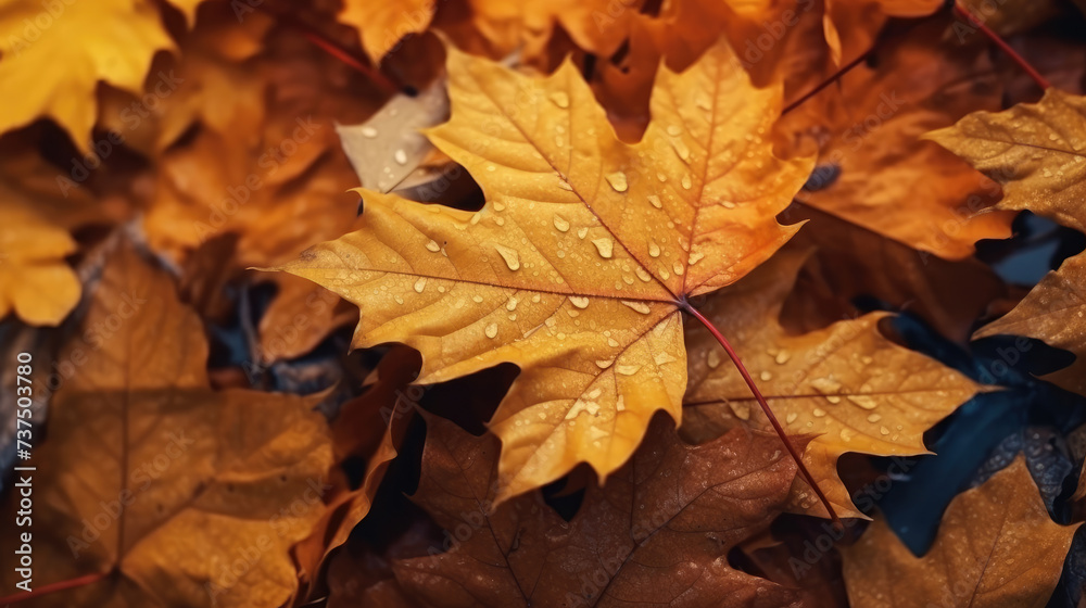 Background of autumn leaves in different colors