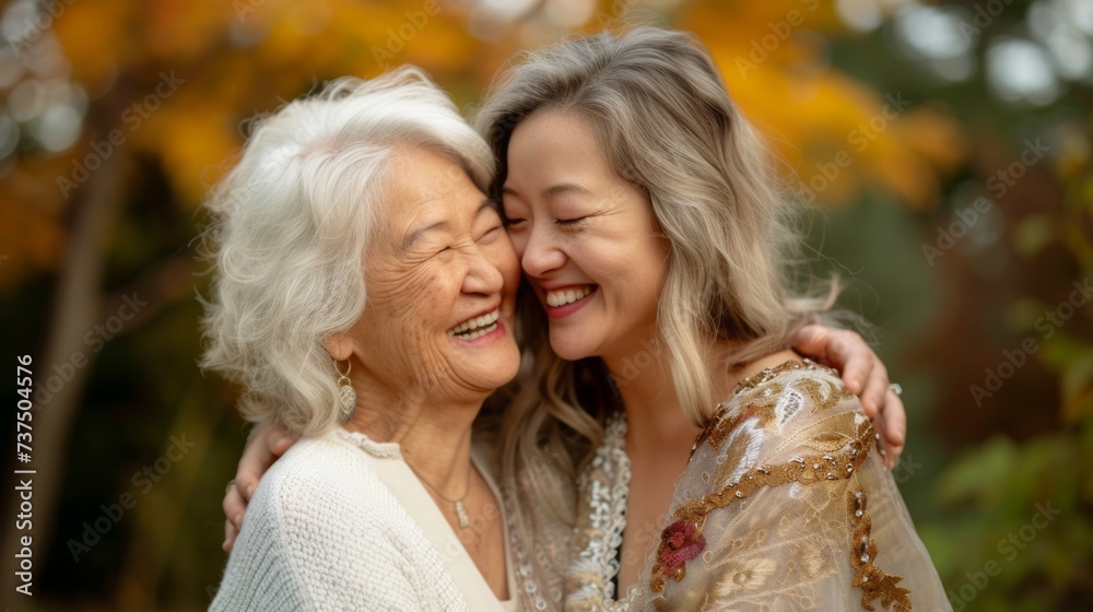 Fototapeta premium Two People Sharing a Warm, Loving Moment