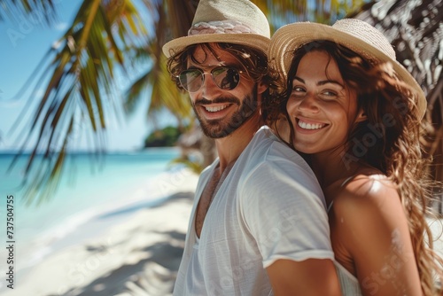 A beautiful couple enjoying...