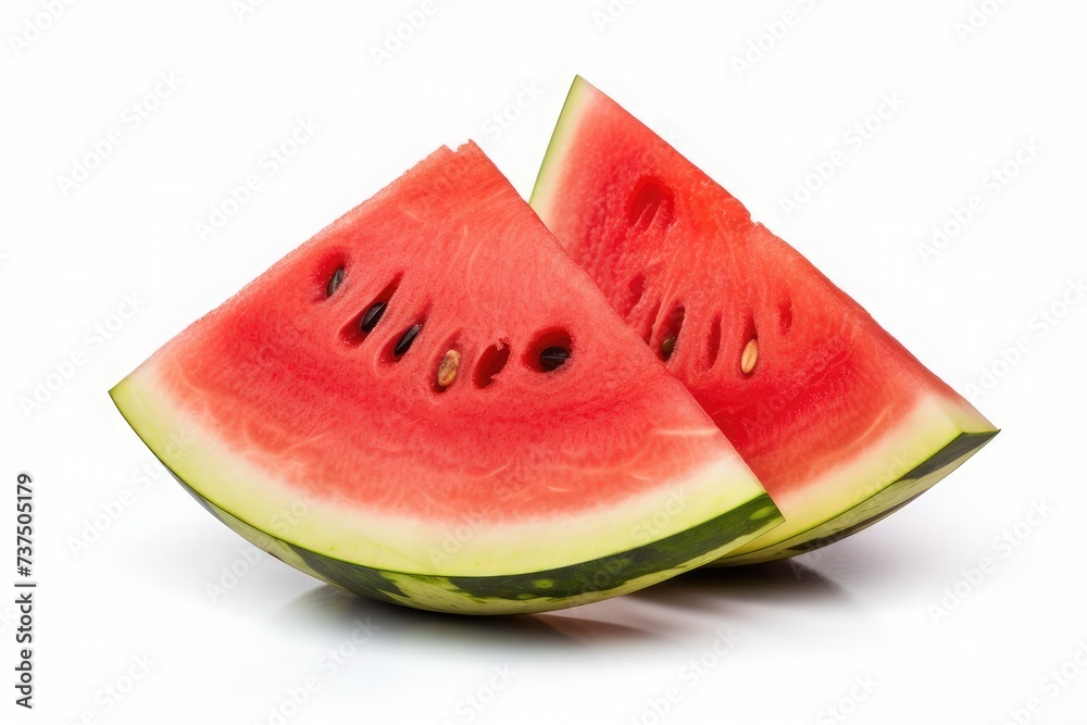 Sliced of watermelon isolated on white background. Sliced of watermelon isolated on white background.