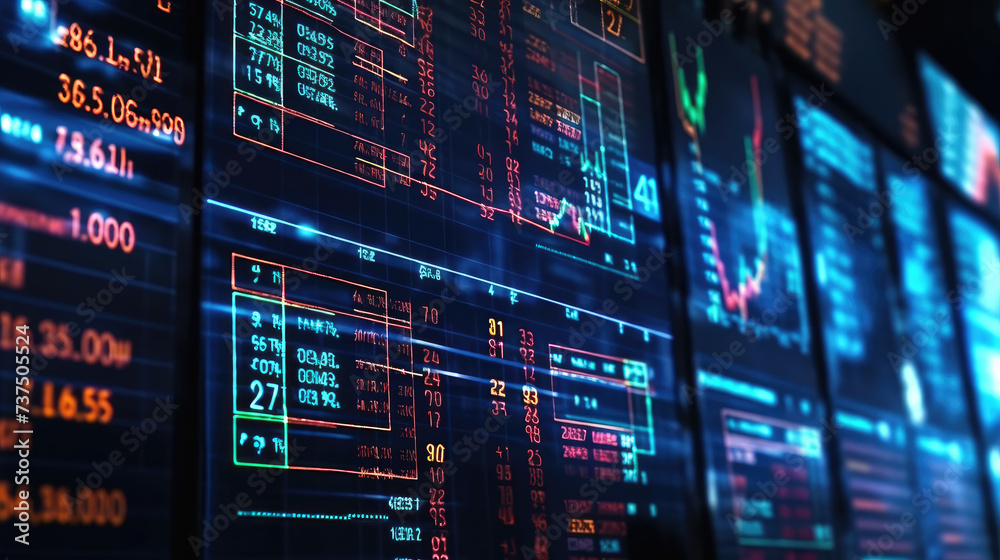 Digital stock market display Digital stock market display
