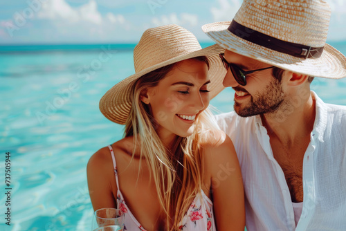 A beautiful couple enjoying...