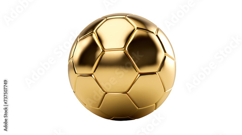 Golden Football on Transparent Background, Ai Generated
