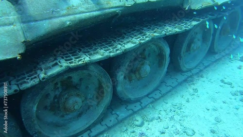 Old tank underwater close to Hurghada in Egypt, Red Sea