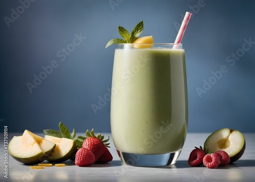 summer smoothie cocktail menu advertisement banner, created using AI generative technology