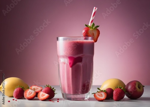 summer smoothie cocktail menu advertisement banner, created using AI generative technology