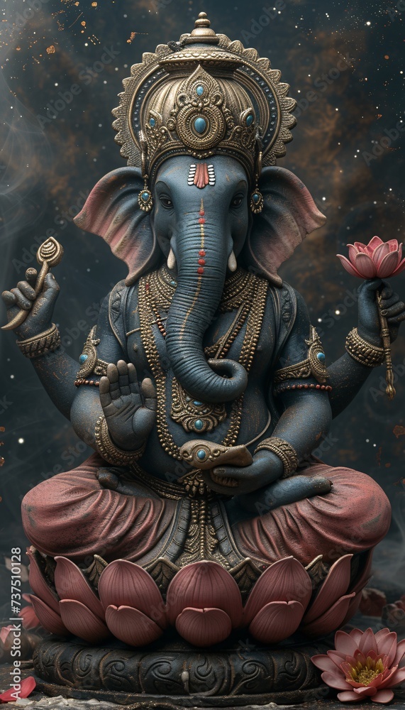 Ganesh the Elephant God Generative AI