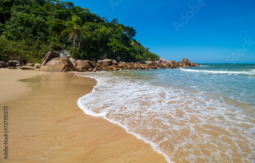 turismo na  praia Grande cidade de Governador Celso Ramos Santa Catarina Brasil praia Caravelas photo