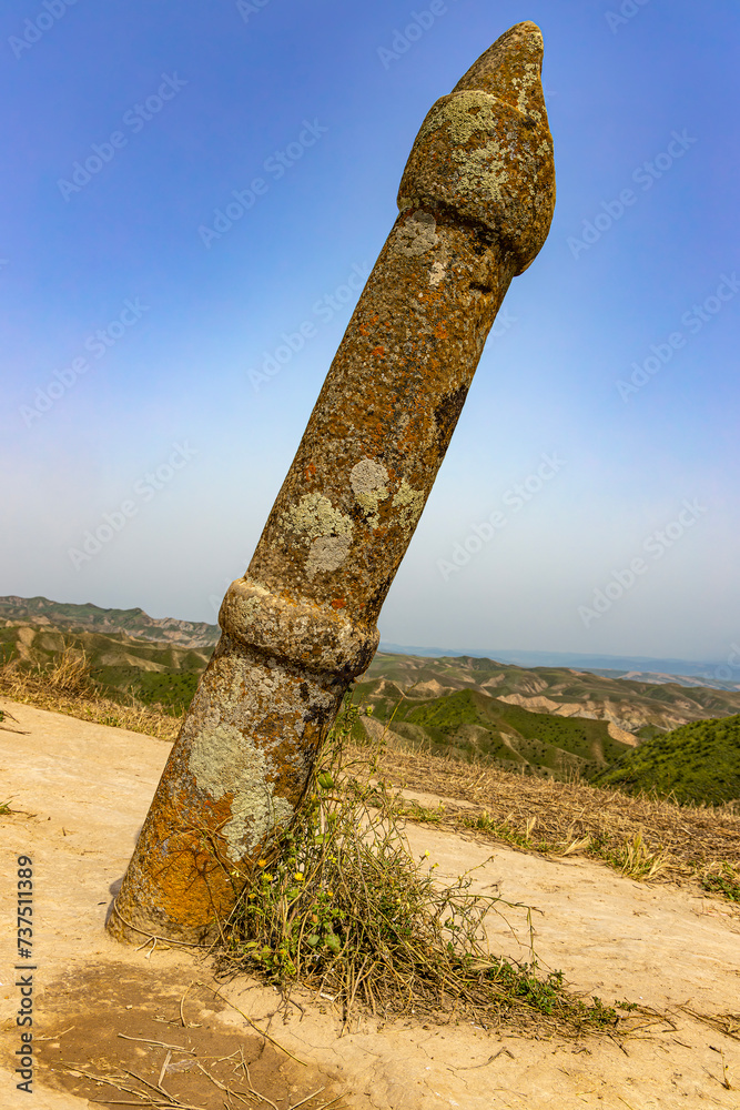 Iran, Golestan province (near the border with Turkmenistan). Khalid Nabi Cemetery dating back probably to Palaeolithic era, is famous for the specific shape of gravestones
