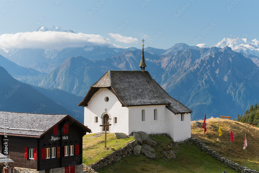 Kapelle Maria zum Schnee, Bettmeralp, Wallis, Schweiz