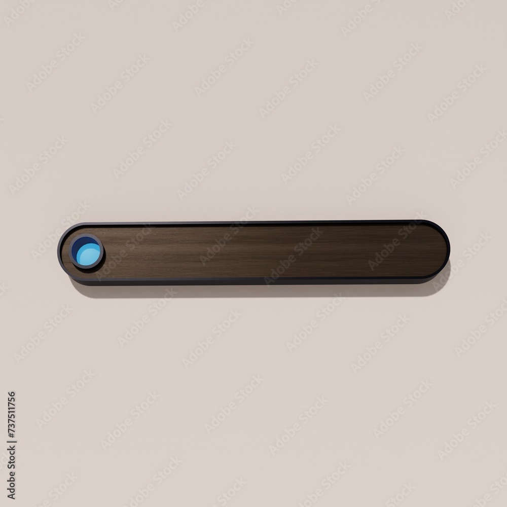 minimal blank search bar on white background. web search concept. 3d rendering