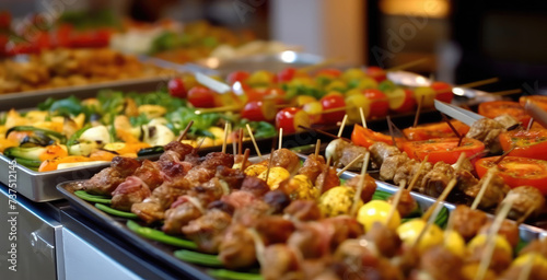 Delicious and varied buffet food catering