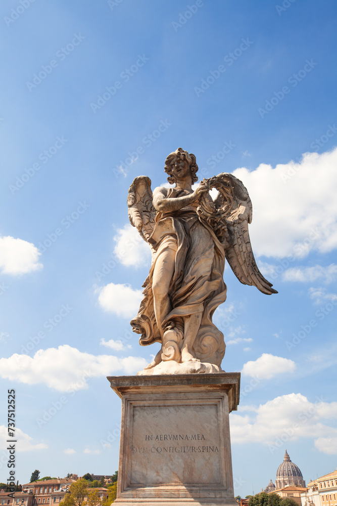 angel statue on the Sant'Angelo Bridge in Rome
