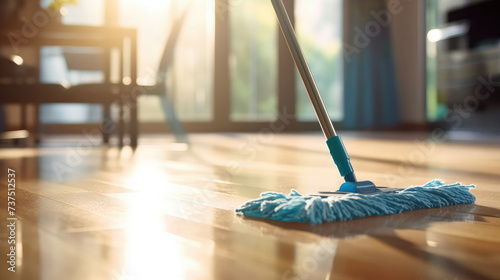 Wallpaper Mural Clean the floor with a blue mop Torontodigital.ca
