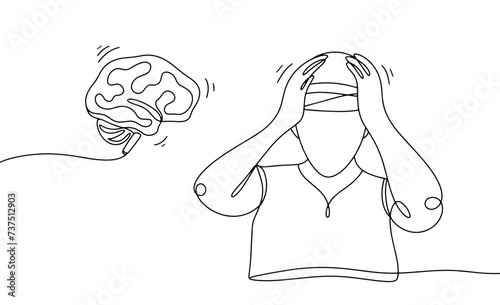 Man. Head. Injury. Pain. Concussion