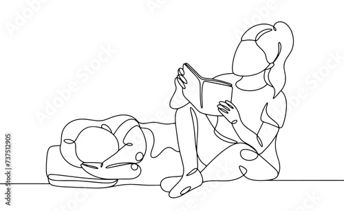 Mother. Daughter. Book. Fairy tale. Dream