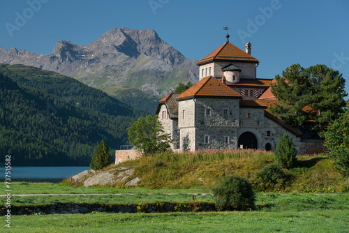 Schloss Crap da Sass, Silvaplana, Engadin, Graubünden, Schweiz photo