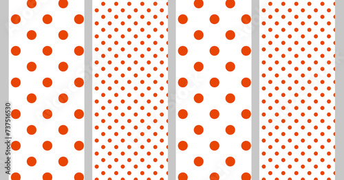 Schilderij op canvas Polka dot pattern set