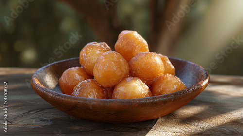 Loukoumades - Greek Honey Puffs with Cinnamon Photo photo