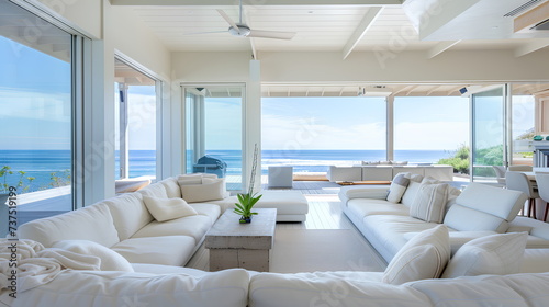 Beach house living room interior