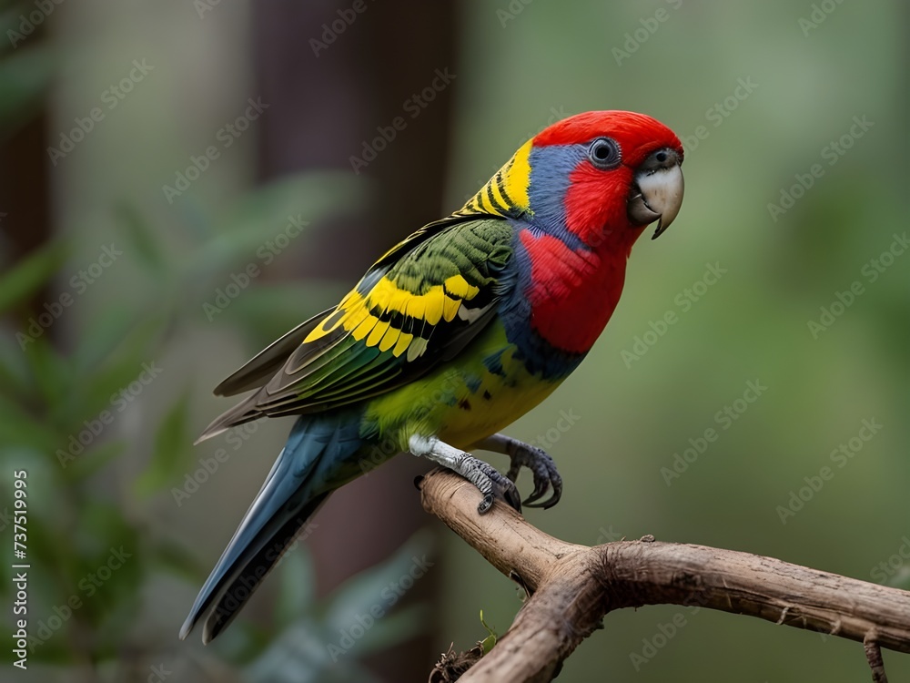 Obraz premium Beautiful bird in nature, blurry background, bird in a tropical garden