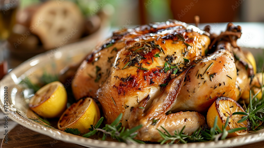 Zesty Lemon and Herb Roasted Chicken Delight Photo Zesty Lemon and Herb Roasted Chicken Delight Photo