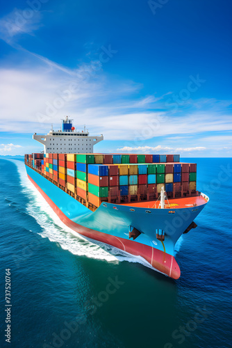 Global Journey: Capturing the Essence of International Freight Shipping at Sea