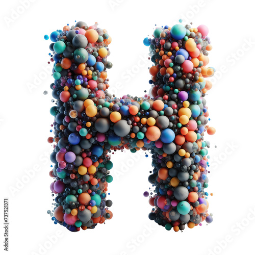 Isolated 3D Letter on a Clear PNG Canvas Generative AI 