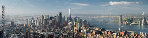 Blick vom Empire State Building Richtung Lower Manhatten, One World Trade Center, Hudson River, Manhatten, New York City, New York, USA photo