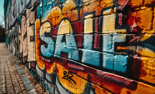 The word Sale is written on the wall in graffiti style.