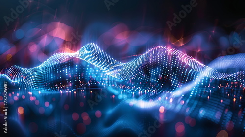 Abstract digital wave tech
