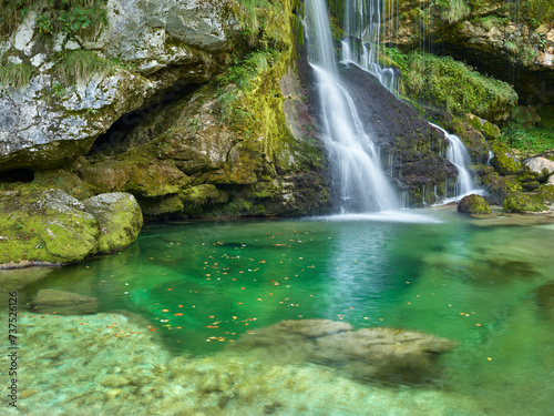 Slap Virje, Bovec, Soca Tal, Slowenien