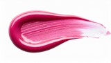 pink lip gloss texture isolated on white background smudged cosmetic product smear make up swatch product sample