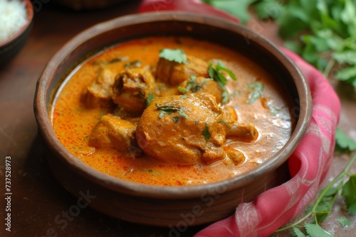 Delicious Indian curry Murg Makhanwala or butter chicken photo