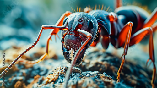 Giant ant close-up. Macro. photo