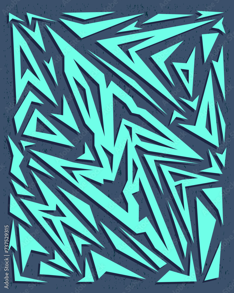 Abstract geometric graffiti background pattern in cyan color. Pop art vector. Vector illustration. Suitable for logo, banner, jersey, playing card and poster backgrounds.
Abstract geometric graffiti background pattern in cyan color. Pop art vector. Vector illustration. Suitable for logo, banner, jersey, playing card and poster backgrounds.