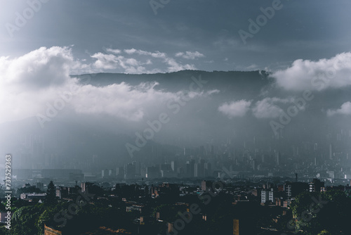 storm clouds over city