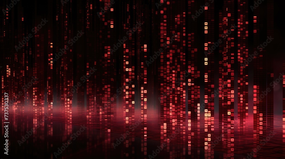Background binary code is in garnet color. Background binary code is in garnet color.