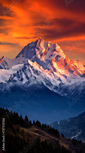 Awe-inspiring Spectacle of FZ Mountains at Sunset: The Majestic Dance of Light, Shadow, and Natural Splendor © Bess