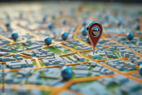 City GPS navigation and wireless technology using map pins