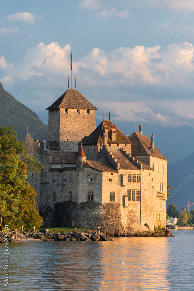 Schloss Chillon, Veytaux, Montreux, Genfer See, Waadt, Schweiz