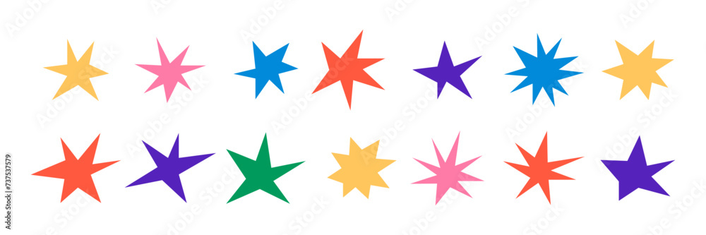 Colorful sharp shapes collection. Bright irregular sparks and twinkles set. Abstract edgy sparkle and stars elements pack. Asymmetry angular forms bundle for banners, collages, posters, stickers Colorful sharp shapes collection. Bright irregular sparks and twinkles set. Abstract edgy sparkle and stars elements pack. Asymmetry angular forms bundle for banners, collages, posters, stickers