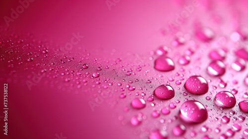 a close up of a pink background with lots of drops of water on the bottom of the image and on the bottom of the image.