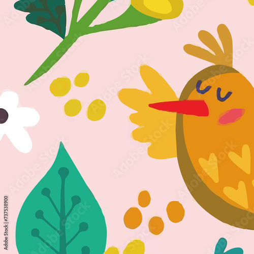 Watercolors and various flowers, chrysanthemums, roses, peonies, butterflies, dragonflies, and birds are beautiful