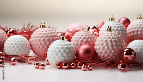 A vibrant collection of Christmas ornaments brings joy and celebration generated by AI