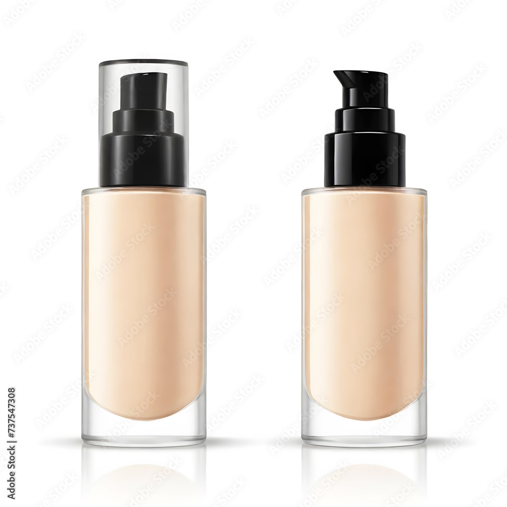  foundation makeup bottles mockup