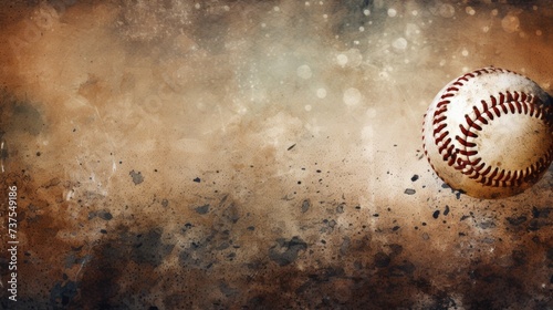 Background with baseball in Brown color.